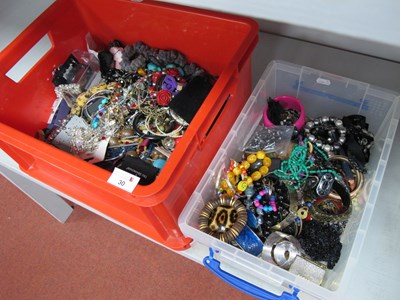 Lot 30 - Assorted Modern Costume Jewellery :- Two Boxes