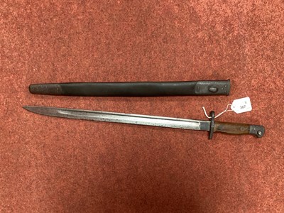 Lot 387 - WWI British Pattern 1907 Bayonet and Scabbard,...