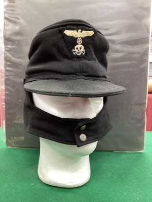 Lot 434 - WWII German Third Reich SS Field Service Cap,...