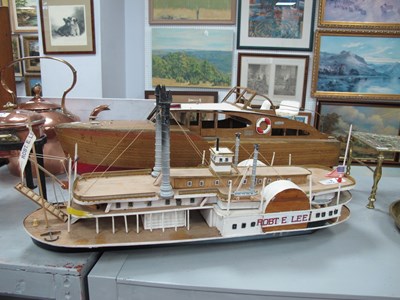 Lot 1472 - A homemade model of the steamboat Robert E Lee...