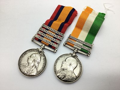 Lot 613 - Boer War British Medal Duo Kings Shropshire...