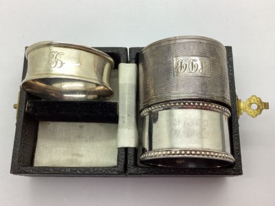 Lot 6 - Hallmarked Silver Napkin Ring, allover engine...