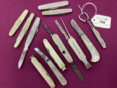 Lot 799 - Smoker's and Other Folding Pocket Knives. (12)