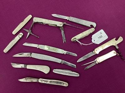 Lot 760 - Smoker's and Other Folding Pocket Knives. (12)