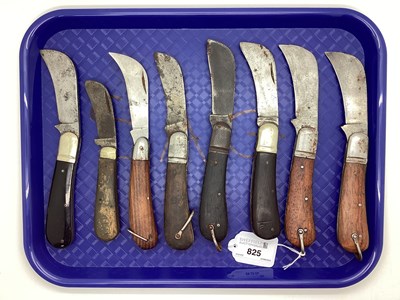 Lot 825 - Single Blade Folding Pruning Knives, including...