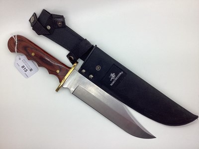 Lot 815 - Bowie Knife, blade stamped "Winchester", wood...