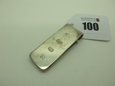 Lot 100 - A Modern Money Clip, of plain design with...