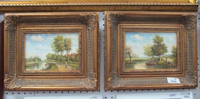 Lot 1522 - J. Williamson, A pair of oil on boards of...