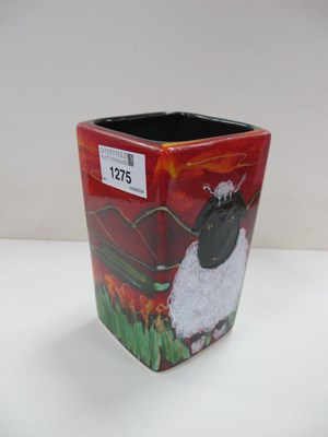 Lot 1275 - Anita Harris 'Woolly the Sheep' Square Vase,...