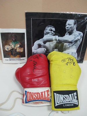 Lot 1402 - Boxing Autographs, Frank Bruno on yellow...