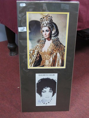 Lot 1397 - Elizabeth Taylor Autograph, blue pen signed...