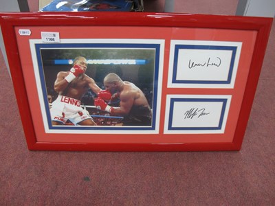 Lot 1166 - Mike Tyson & Lennox Lewis Autographs, each...