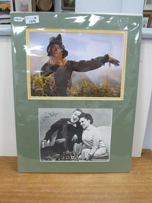 Lot 1376 - Wizard of Oz, Ray Bolger autograph of The...