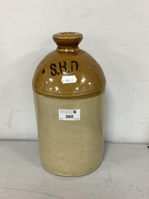 Lot 360 - WWI British Stoneware SRD Rum Jar, half gallon,...