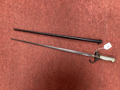 Lot 388 - WWI French Model 1886 Lebel Bayonet and scabbard.