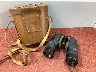 Lot 435 - WWII Military 7 x 50 Prismatic Binoculars and...