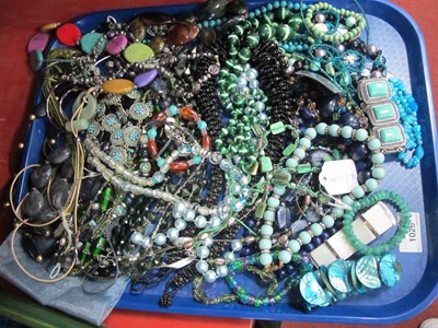 Lot 1026 - Assorted Costume Bead Necklaces, in hues of...