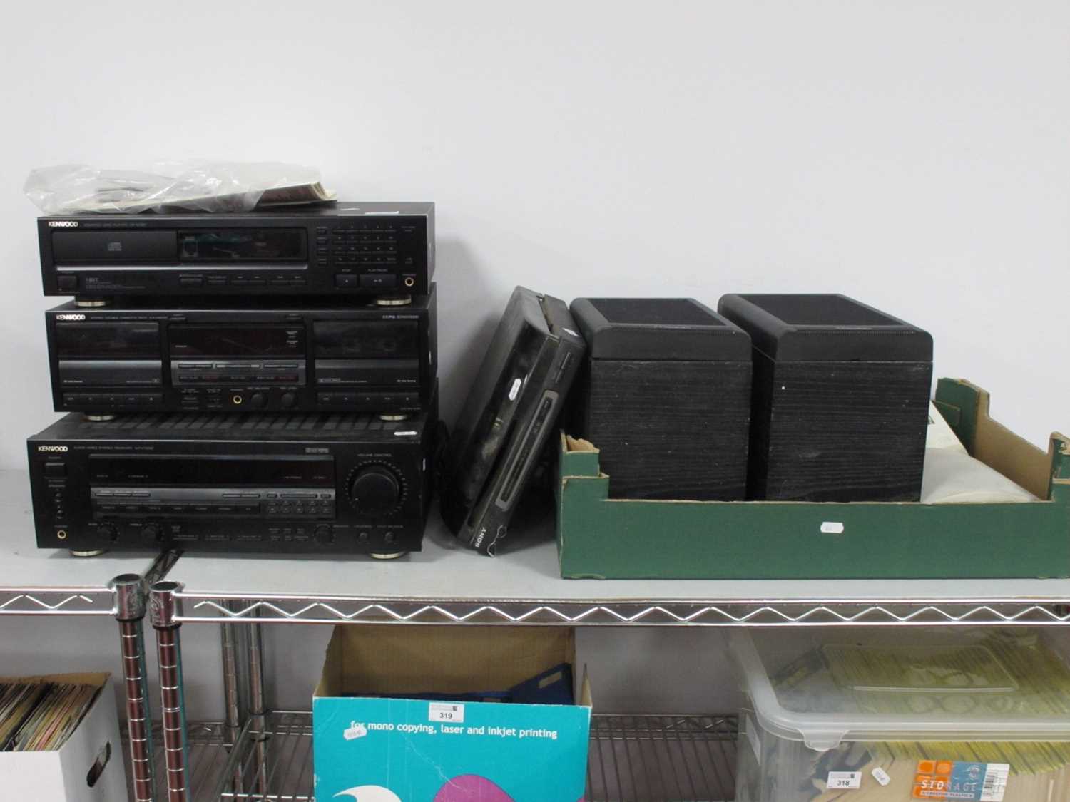 Lot 314 - Kenwood KR-V7030 Receiver, Kenwood DP-2030 cd...