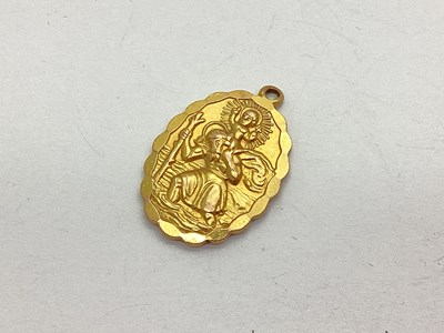 Lot 64 - A 9ct Gold St. Christopher Pendant, of...