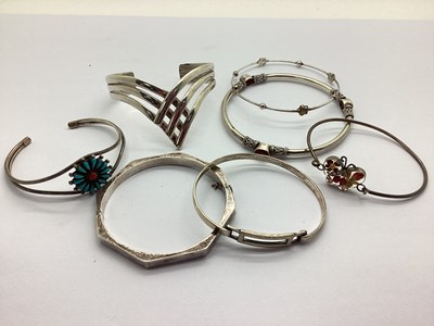 Lot 151 - "925" and Other Bangles, including crossover...