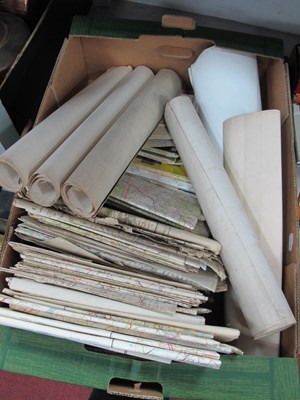 Lot 1483 - Maps - a collection of maps loose, rolled up...