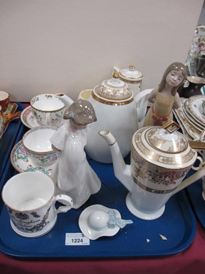 Lot 1224 - Noritake (x 2) and Bohemia Coffee Pots, Lladro...