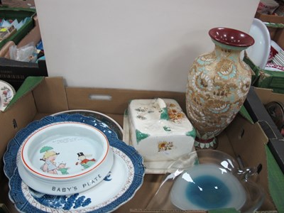 Lot 1130 - Doulton Lambeth Vase, Shelly baby plate, art...