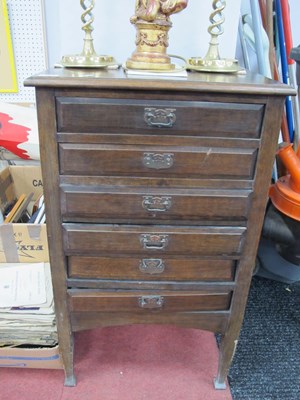 Lot 1563 - Early XX Century Beech Music Cabinet, oxidized...