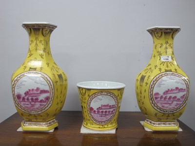 Lot 1198 - Pair of Late XX Century Oriental Hexagonal...