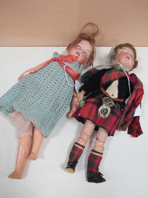 Lot 1401 - Two Armand Marseille Dolls, both with bisque...