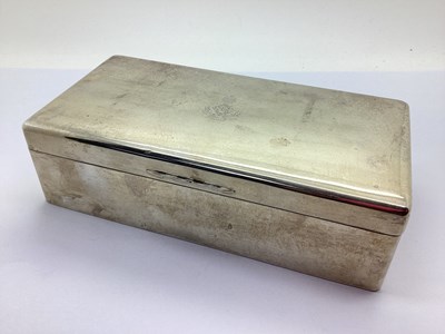 Lot 34 - A Hallmarked Silver Cigarette Box, Adie Bros,...