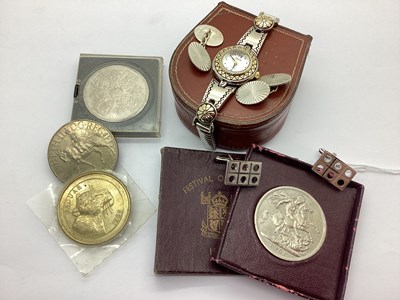 Lot 257 - A Pair of Hallmarked Silver Cufflinks,...