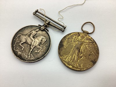 Lot 584 - WWI Casualty West Yorkshire Regiment Medal Duo,...