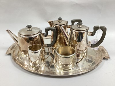 Lot 234 - Elkington EPNS Hotel Ware Style Five Piece Tea...