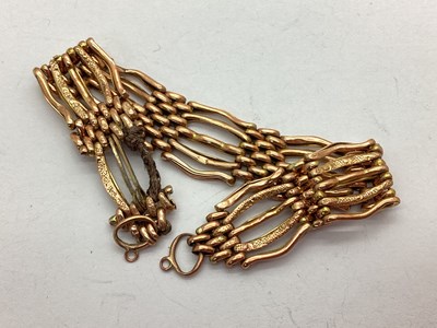 Lot 48 - A Fancy Link Bracelet, of part textured design,...