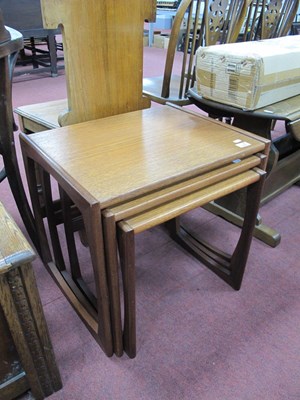 Lot 1590 - A nest of three mid-century G-Plan teak tables,...