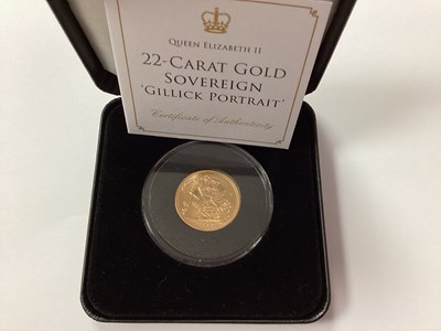 Lot 576 - 1966 QEII 'Gillick Portrait' Gold Sovereign,...