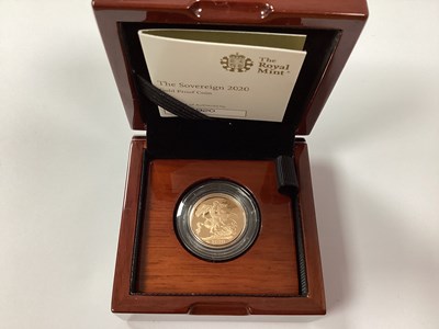 Lot 580 - 2020 Royal Mint Gold Proof Sovereign, cased...