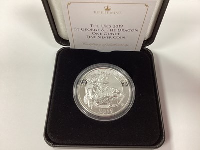 Lot 515 - 2019 UK St George And The Dragon One Ounce...