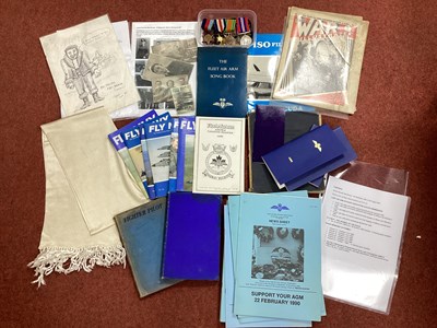 Lot 447 - WWII RNVR Fleet Air Arm Log Book, Medal Group,...
