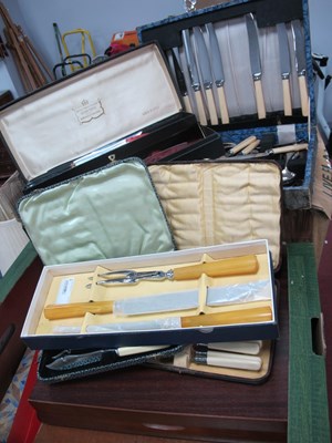 Lot 1076 - Boxed Flatware - Flexfit canteen, fish knives...