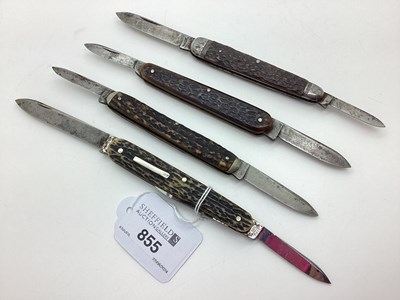 Lot 855 - Two Blade Folding Pocket Knives, including...