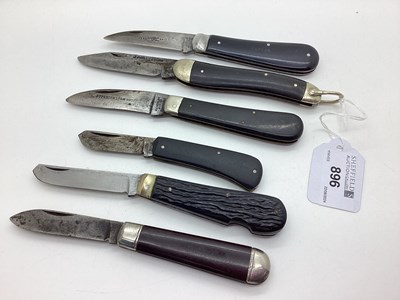 Lot 896 - Single Blade Folding Knives, including Abram...