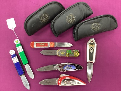 Lot 718 - Modern Franklin Mint Folding Collectors Knives,...