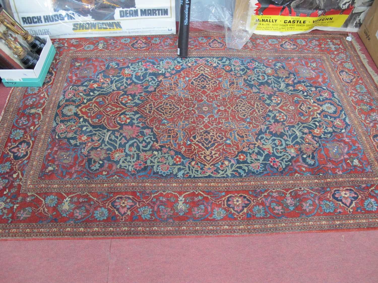 Lot 1508 - Middle Eastern Wool Rug, with tassled end,