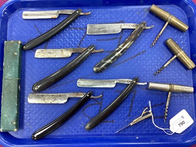 Lot 790 - Cutthroat Razors, including Joseph Rodgers etc...