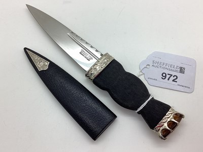 Lot 972 - Modern Scottish Art Pewter Sgian Dubh, claw...