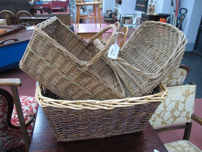 Lot 1505 - Three Vintage Wicker Baskets.