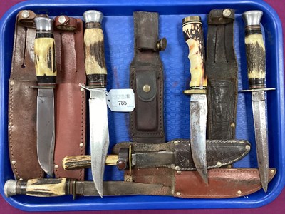 Lot 785 - A Collection of Assorted Hunting Knives, (rust).