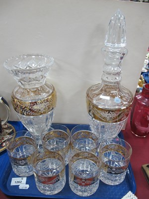 Lot 1262 - John Jenkins Crystal Drinking Set, with gilt...